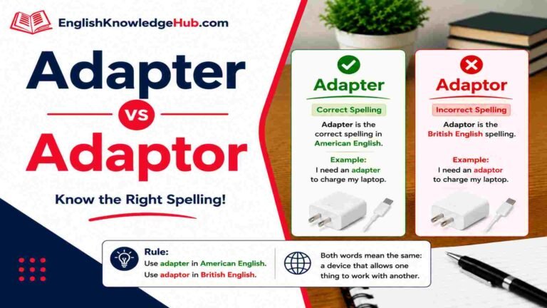 Adapter vs Adaptor: Which Spelling Is Correct?