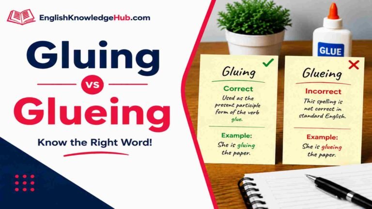 Gluing vs Glueing