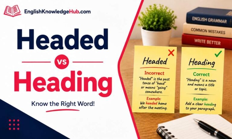 Headed vs Heading