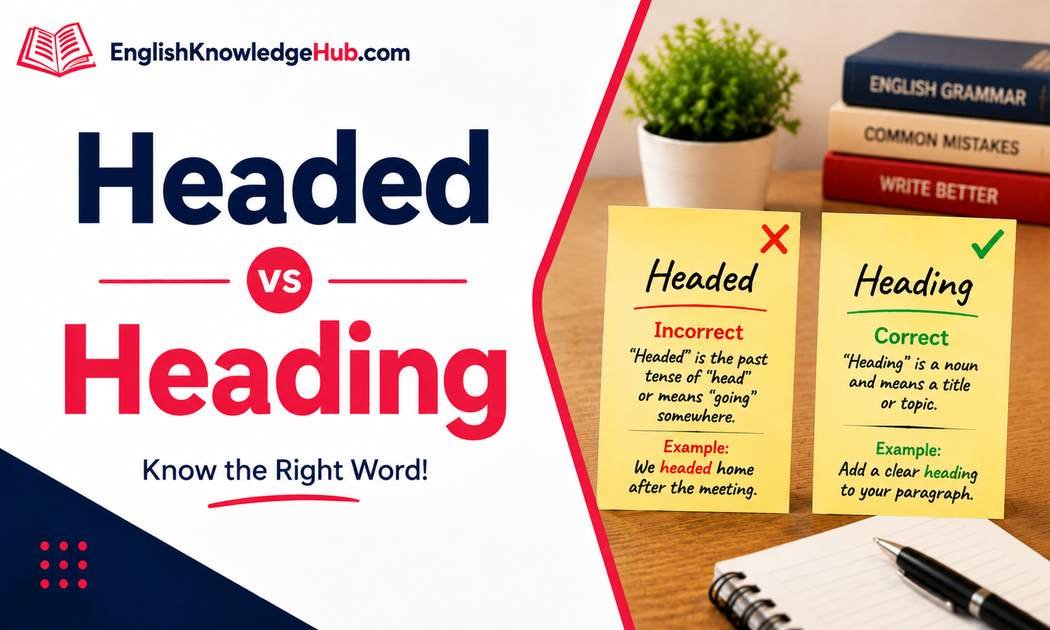 Headed vs Heading