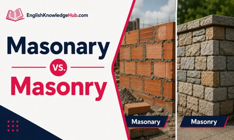 Masonary vs Masonry