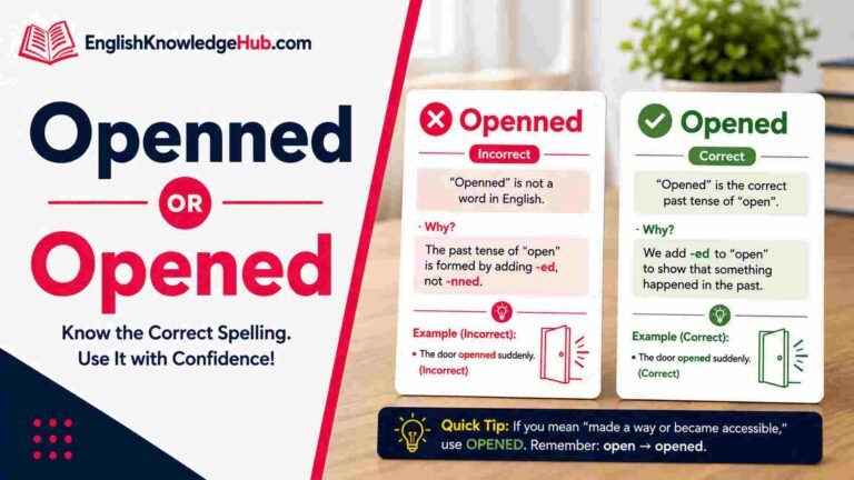 Openned or Opened