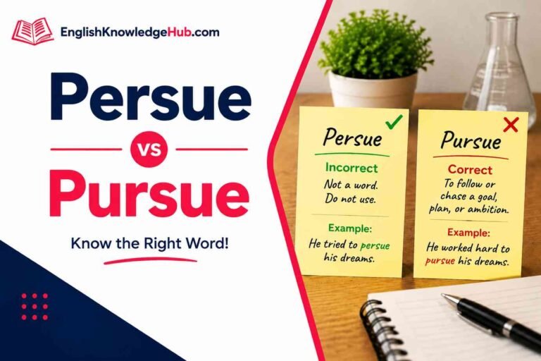 Persue vs Pursue