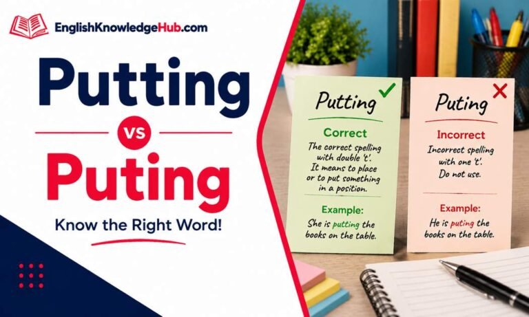 Putting vs Puting