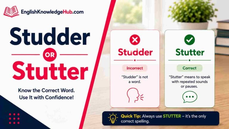 Studder or Stutter