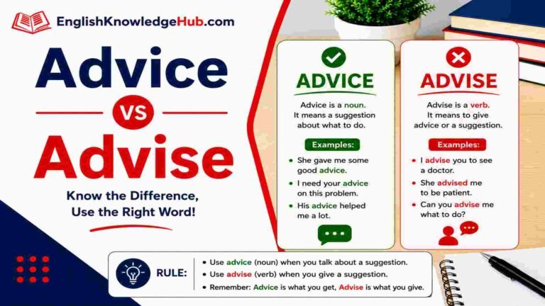 Advice vs Advise: Easy Rules to Use Them Correctly
