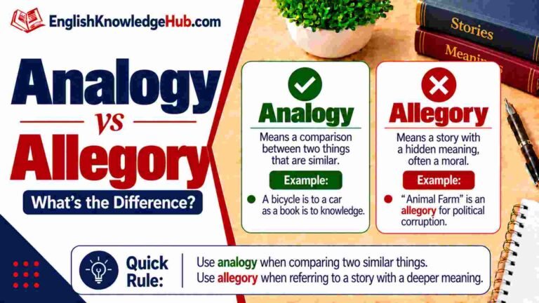 Analogy vs Allegory: Meaning, Difference, and Examples