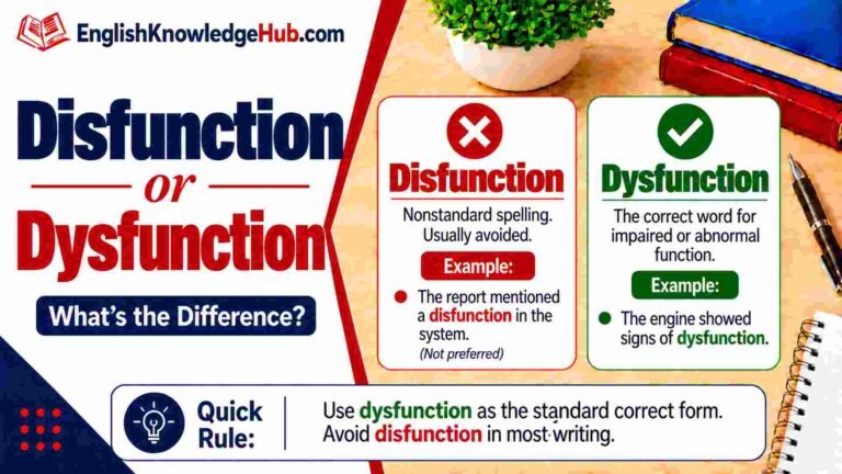 Disfunction or Dysfunction: Which One Is Correct?