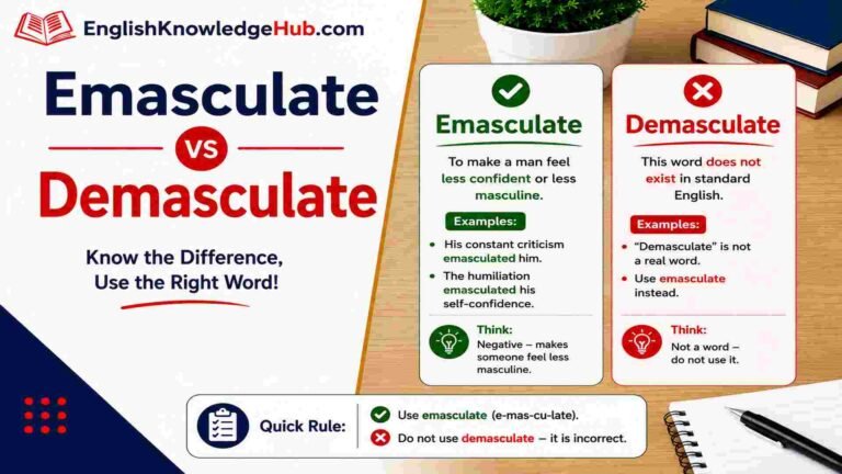 Emasculate or Demasculate