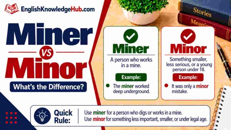 Miner Vs Minor: Learn the Difference With Easy Examples