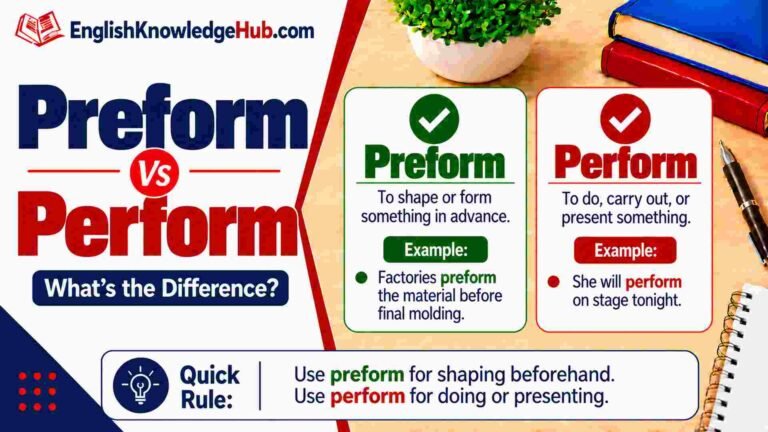 Preform Vs Perform: Which Word Should You Use Today?