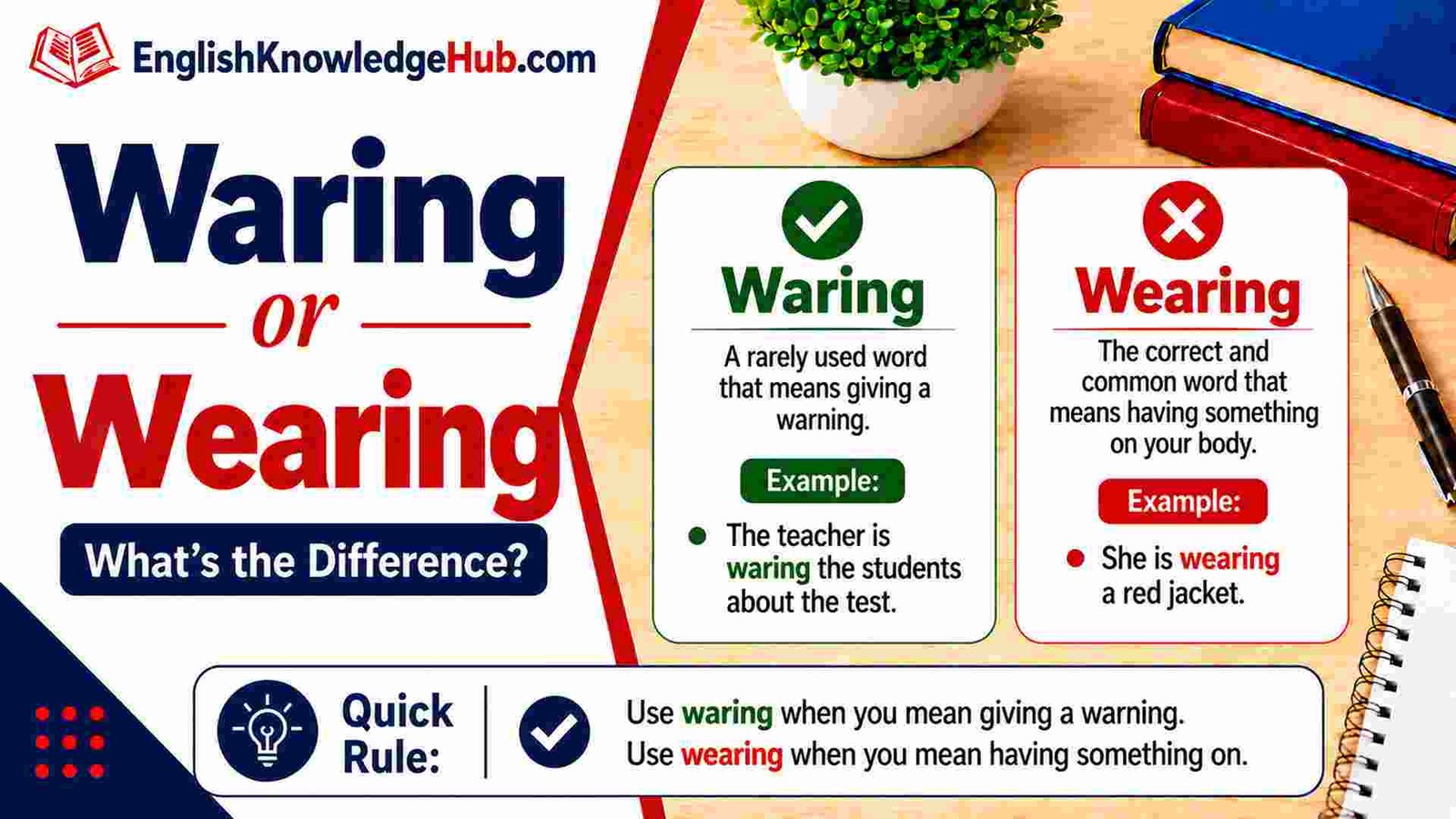 Waring vs Wearing