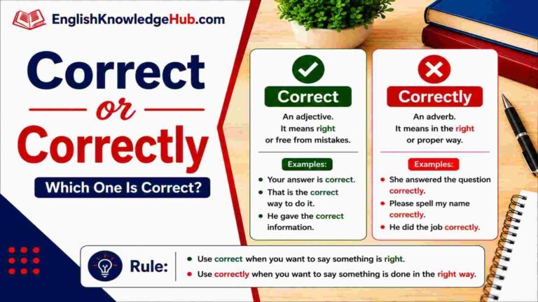 Correct or Correctly: Which One Is Right to Use?