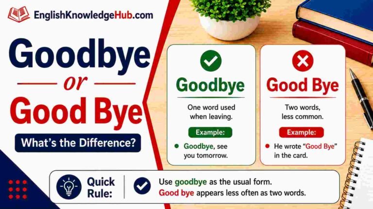 Goodbye or Good Bye: Which Spelling Is Correct in English?
