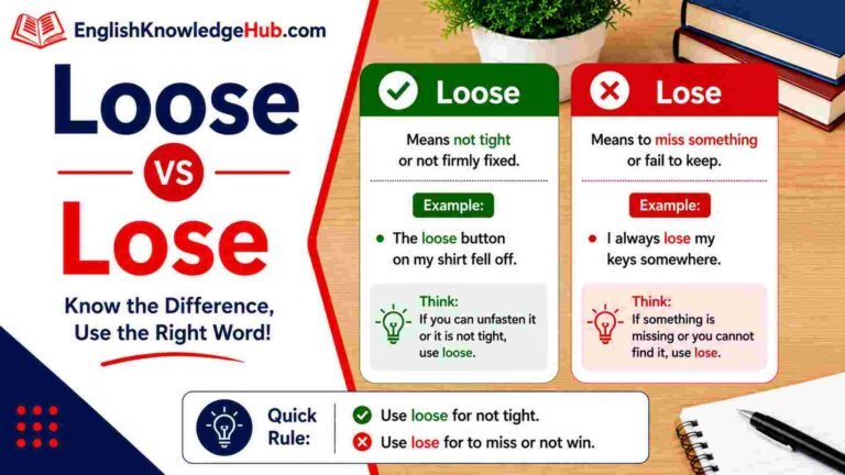 Loose vs Lose: Learn the Difference With Easy Examples